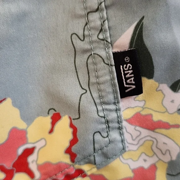 VANS Men's Floral Paint-By-Numbers Swim Board Shorts Elastic Drawstring Waist L - Picture 4 of 11